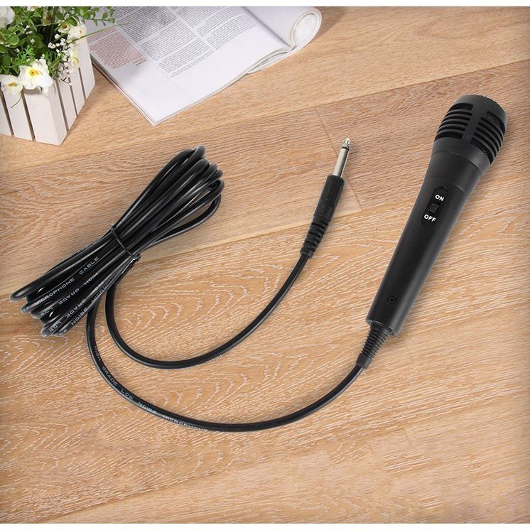 Micro karaoke có dây jack 6.5mm dùng cho loa bluetooth, loa di động, dàn karaoke