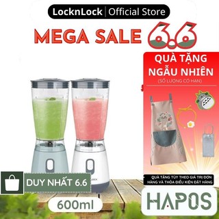 Máy xay sinh tố LocknLock 600ml 250W Chính hãng, thao tác 1 chạm, lưỡi xay sắc bén EJM436 - HAPOS MALL OFFICIAL