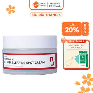 Kem Dưỡng Da Ngừa Mụn Heartleaf Ac Blemish Clearing Spot Cream C'NEW LAB Giúp Da Mịn Màng, Tươi Sáng 30ml