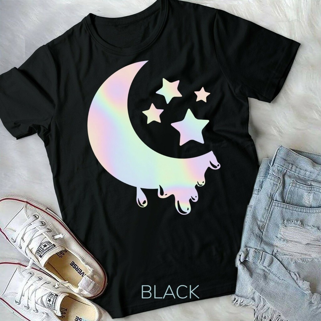 Mặt trăng Pastel Goth với những vì sao Kawaii Pastel Goth Design - Unisex Form T-Shir