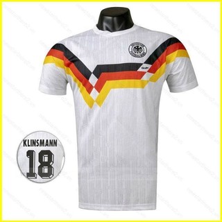 Ns2 1990 World Cup Đức Sân nhà Retro Klinsmann Jersey Áo bóng đá Áo thun thể thao Tee Plus size SN2