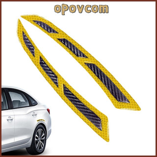 Miếng dán cảnh báo phản quang OPOVCOM, miếng dán cảnh báo an toàn 2 mảnh, dải bảo vệ va chạm, miếng dán chống nước ô tô, haoyisvn, haoyisvn