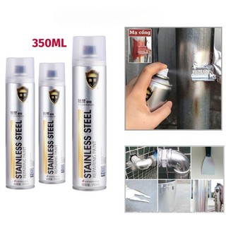 Sơn mạ Chrome bạc Sơn phun mạ Chrome sáng bóng 350ml, Sơn mạ kẽm bằng thép không gỉ-Nhựa sơn mạ điện siêu bóng chất lượng cao chính hãng