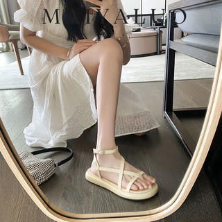 MAIYALUO dép sandal nữ dép đế cao Thoải Mái Xinh Xắn  Lót êm ái Thể thao Lịch lãm Phối hợp dễ dàng FDL2460V6C 27Z240701