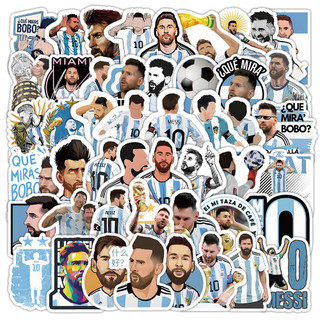 Bộ 50 Bóng Đá Messi Chống Thấm Nước Dán Cho Hành Lý Ốp Lưng Điện Thoại Laptop Notebook Đề Can Trẻ Em Tặng Ghi ÂmYourLife