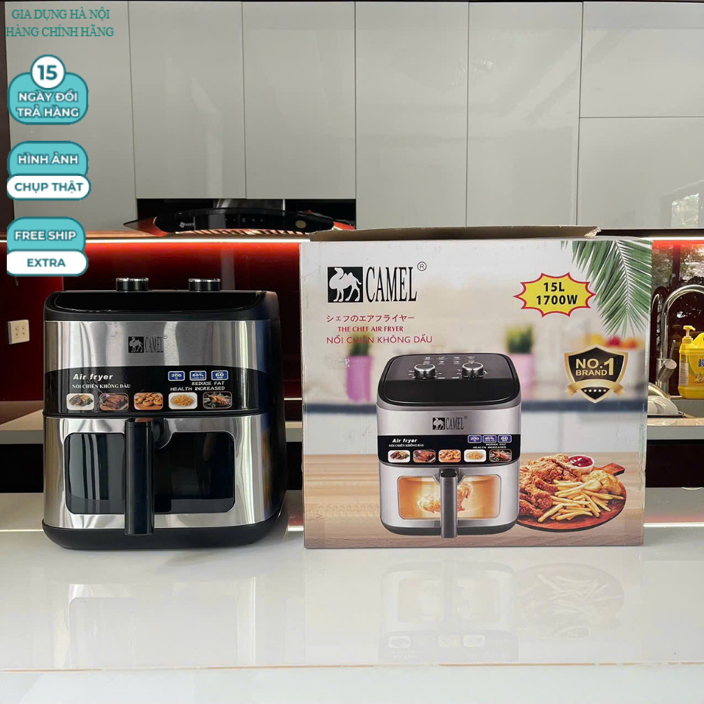 Nồi chiên không dầu 15L Camel bản đặc biệt và bản thường
