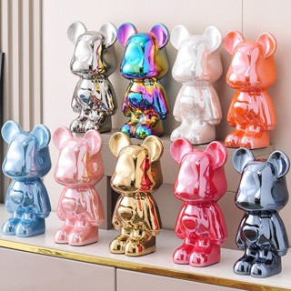 Gấu hung bạo heo đất dung tích lớn hoạt hình heo đất ngân hàng phòng khách trang trí đồ trang trí gốm sứ