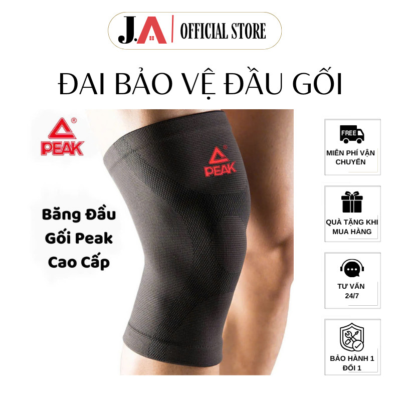 Băng Đầu Gối Peak Cao Cấp YH31302, Bó Gối Thể Thảo Bảo Vệ Tránh Chấn Thương, Bảo Vệ Khớp Gối Hiệu Qu