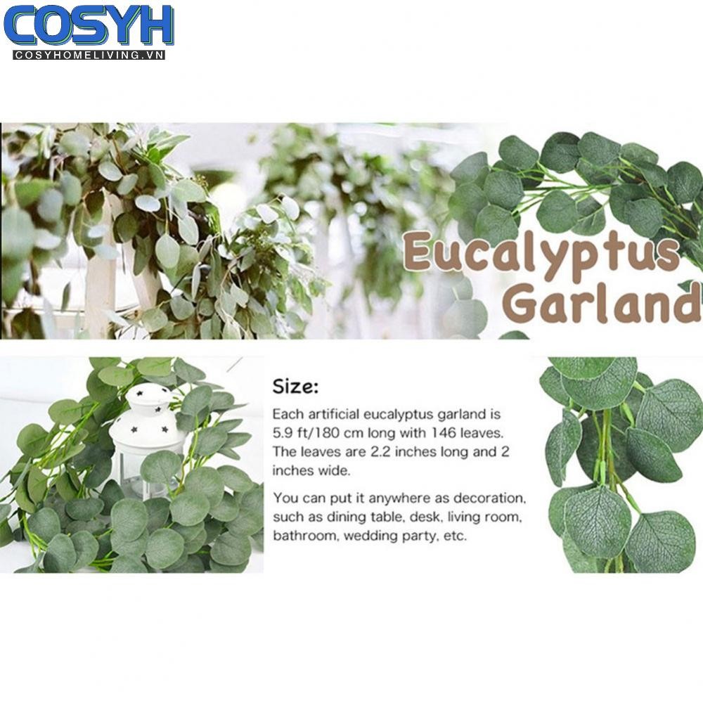 <cosyh>Artificial Eucalyptus Vine Plastic Simulation Wedding Coffee House Decoration