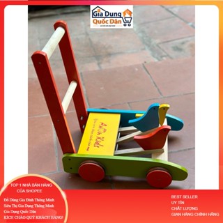 XE GÀ TẬP ĐI - XE TẬP ĐI GỖ HÌNH CON GÀ CHO BÉ CHẤT GỖ AN TOÀN KHI SỬ DỤNG