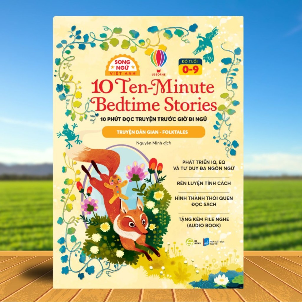 Sách Song Ngữ - 10 Phút Đọc Truyện Trước Giờ Đi Ngủ: Truyện Dân Gian - HG Books