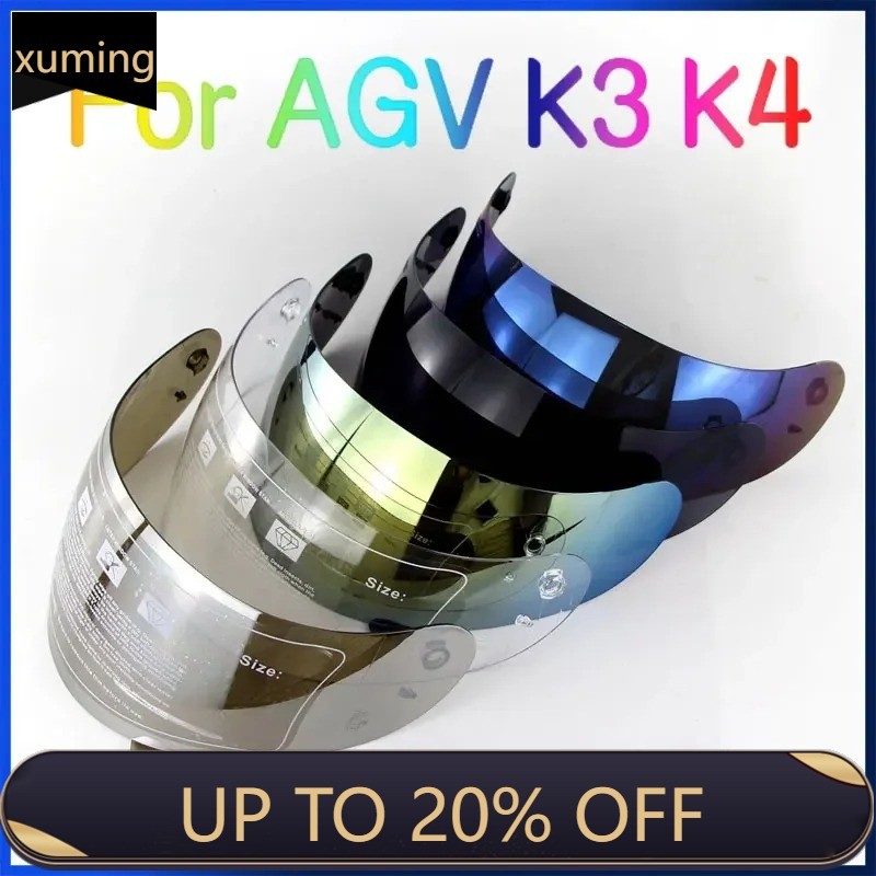 Tấm che mũ bảo hiểm XM cho AGV K3 K4 Casco Moto Phụ kiện K3 Shield Chống tia cực tím K4 Ống kính mũ 