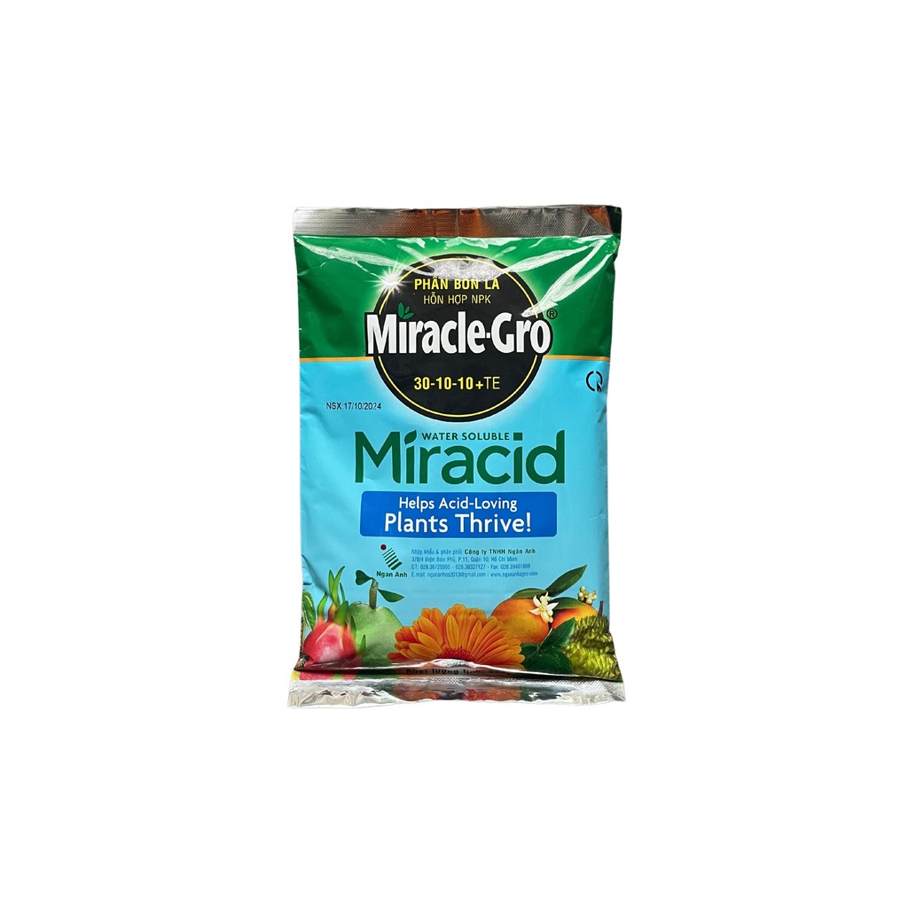 Phân Bón Lá Miracle-Gro 30-10-10 + TE 500gr (gói)