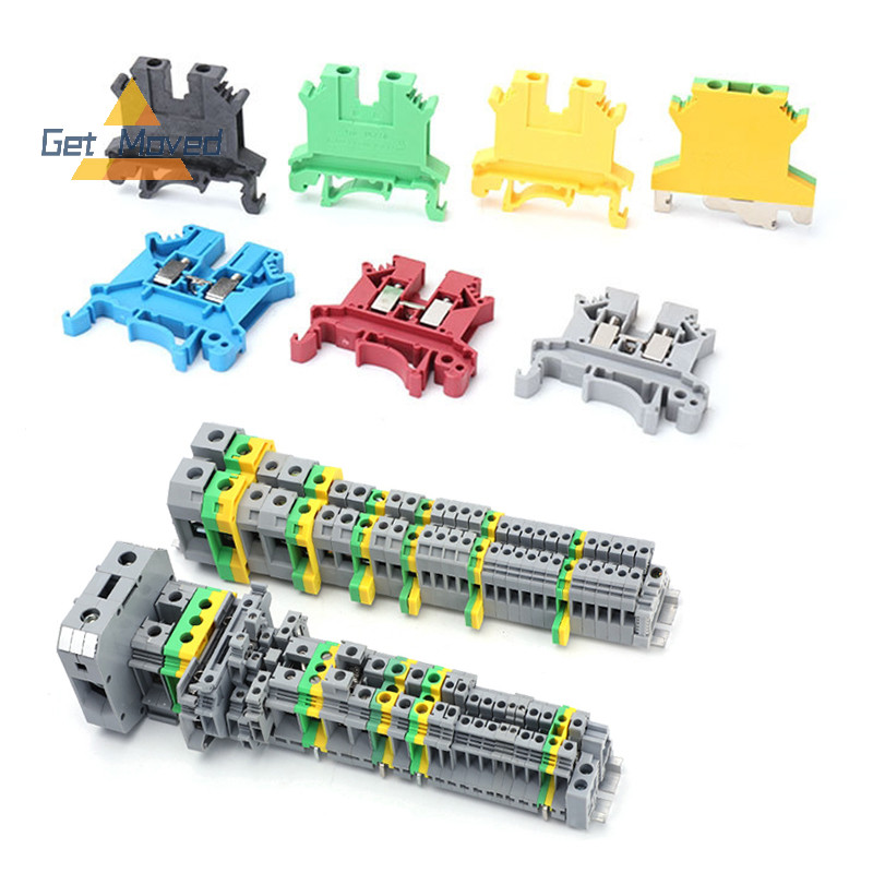 Get Moved &gt; UK2.5B Vít Din Rail Terminal Block Ground Earth Universal Class Connector Wire Conductor Rail Blocks mới