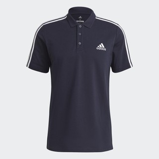adidas Phong cách sống Áo polo 3 Sọc thêu logo nhỏ vải piqué AEROREADY Essentials Nam Màu xanh da trời GK9100