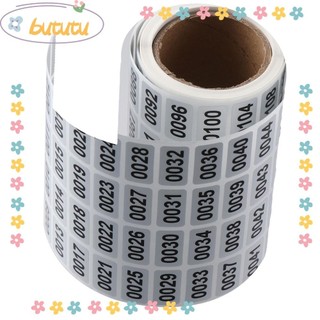 Nhãn dán số BUTUTU, Nhãn dán hàng tồn kho màu đen tự dính, 2000 miếng dán số liên tiếp tại nhà