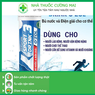Viên Sủi bù nước OZOL Sport drink 3 bù điện giải, bù khoáng, bù nước(Tuyp 10 viên)