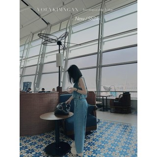 Set sn denim quần suông Louis.H