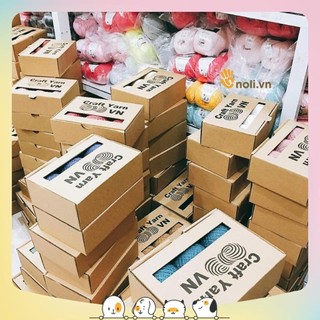 Hộp 6 cuộn lace cotton Craft yarn VN cùng màu móc váy áo cực mát, thấm hút mồ hôi, siêu nhẹ 50g (Đủ bảng màu 01-98)