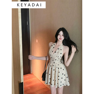 KEYADAI váy Đầm váy nữ body đầm Hàn Phong Casual Xu hướng Stylish WLQ24414G2 18Z240428