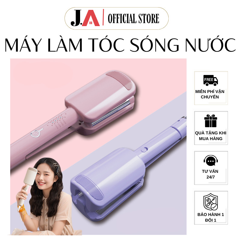 Máy Uốn Tóc Xoăn Sóng Nước Hippie 32 Thiết Kế 3 Trục Sóng Nước, Máy Làm Xoăn Sóng Nước Chỉnh Nhiệt T