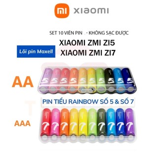Pin xiaomi zmi rainbow 5 aa và 7 aaa vỉ 10 viên - pin aa/aaa xiaomi rainbow alkaline dung lượng cao -