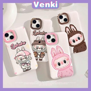 VENKI - Dành Cho iPhone 15 Pro Max iPhone 11 Ốp Lưng Túi Khí Chống Sốc Sáng Bóng Sơn Bóng TPU Mềm LABUBU Vui Nhộn Dễ Thương Thú Vị Tương Thích Với iPhone 14 13 12 11 XS XR 7Plus 8Plus