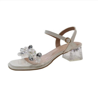 Giày Sandal Cao Cấp Gót Chunky kiểu Pháp
