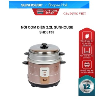 Nồi cơm điện nắp rời sunhouse shd8135 ,900 w, 2.2 lít