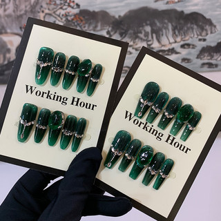 Đùi Tóc Thô Ngọc Handmade Mặc Móng Tay Trị Liệu Quang Trị Liệu Thành Phẩm Bán Buôn Đầu Móng Tay Cô Gái Trắng Thực Thể Bán Buôn