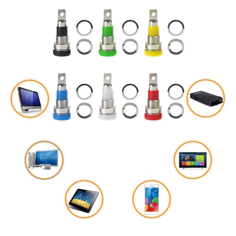 WU 4mm Banana Jack Ổ cắm Bộ chuyển đổi nữ cho đầu nối phích cắm chuối 4mm