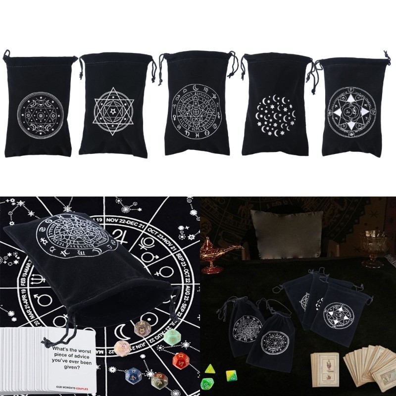 To Túi thời trang Dây rút Tarot Runes Túi đựng thẻ Dây rút Túi