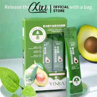 Yinba Hợp Chất Bơ Bong Bóng Mặt nạ Làm Sạch Lỗ Chân Lông Bổ Sung Độ Ẩm Loại Bỏ Mụn Đầu Đen Tẩy Tế Bào Chết Và lem Mặt nạ