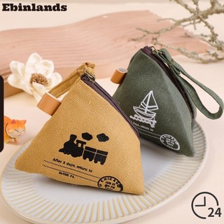 Ví EBINLANDS Zongzi Hình Zero, Ví Canvas Phong Cách Thời Trang Dễ Thương, Mẫu Tháp Sắt Túi Đựng Tiền Xu Mini Di Động