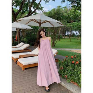Váy 2 dây Váy trễ vai Váy đi biển Váy cottagecore Đầm dài Váy dây Pháp Váy dây mùa hè dành cho nữ phong cách kỳ nghỉ Váy dài chữ A dáng rộng