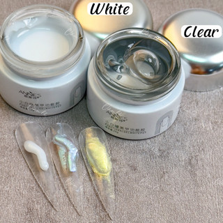 Gel nặn nổi 3D màu trắng/trong  - gel vẽ thủy tinh Annies 20g chuyên dụng làm nails