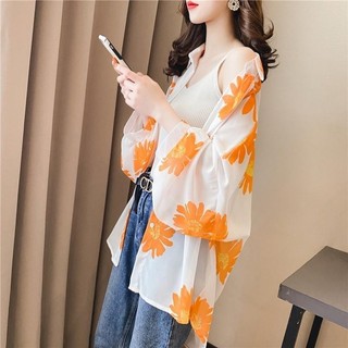 Quần áo mùa hè, Áo sơ mi dài tay rộng rãi và đa năng, Quần áo chống nắng cho nữ, Áo kiểu Hyuna thông thường phong cách Hồng Kông, Áo cardigan, Trang phục ngoài hợp thời trang