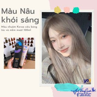 Màu nhuộm tóc Nâu khói sáng KEROA SANG TRỌNG SIÊU BÓNG TÓC 100ML - MK