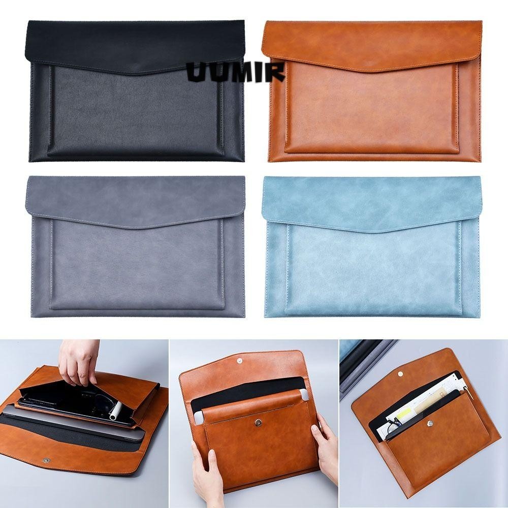 UUMIR Thư mục tệp A4, Túi đựng tài liệu dung lượng lớn bằng da, Hộp đựng văn phòng chống nước hai lớp