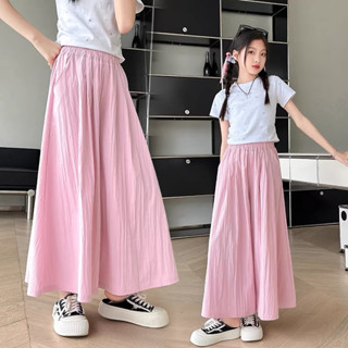 [Hàng có sẵn] Quần bé gái 3-14 tuổi Váy trẻ em Quần ống rộng dáng rộng Hàn Quốc 9 / 8 Quần mùa hè cho trẻ em