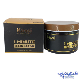 Kem hấp dầu phục hồi tóc 1 phút Kassi 1 minute hair mask 300ml - MK