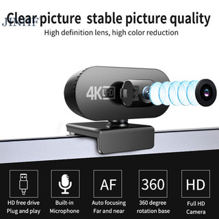JINHF 4K Full HD Webcam Cho PC Web Camera Web Mới Web Cam Có Micro USB Tự Động Lấy Nét Stream Camera Cho Máy Tính Laptop HOT