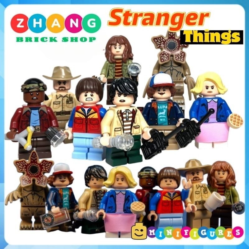 Mô hình nhân vật Stranger Things Demogorgon - Mike Eleven Lucas Will Joyce Chengyi CY1001 Zhang Bric