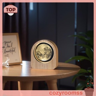 [Cozyroomss.vn] Đèn LED đế bằng gỗ 3D Pha lê Bầu trời đầy sao Điêu khắc Đèn ngủ nhỏ phát sáng