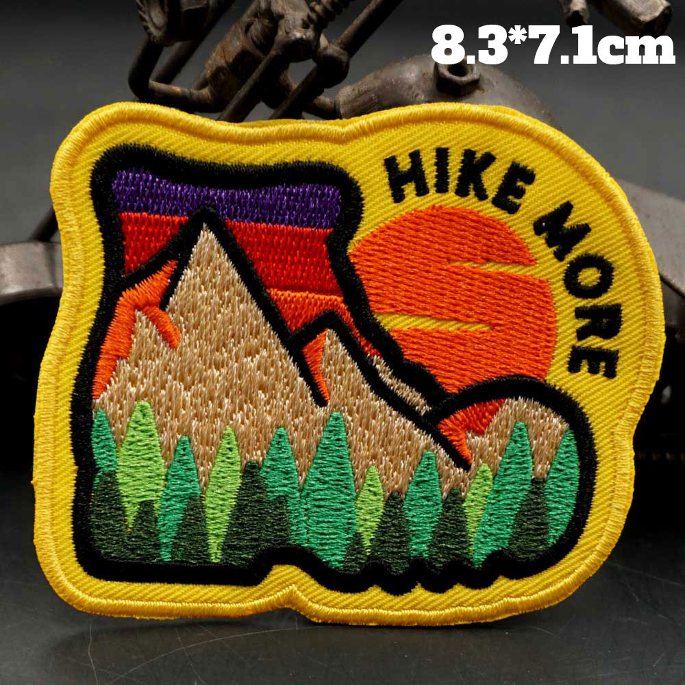 [Tùy chỉnh] AQ Huy hiệu hoạt hình đi bộ đường dài thêu AA 3D Velcro Patch / Huy hiệu / băng đô / Tra