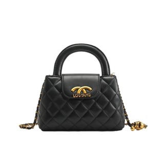  Túi xách nữ kẹp nách đeo chéo trần chỉ da mềm dây da dan xích K334 