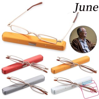 June Kính đọc sách mini gọng kim loại nhẹ nhiều màu sắc cho người già