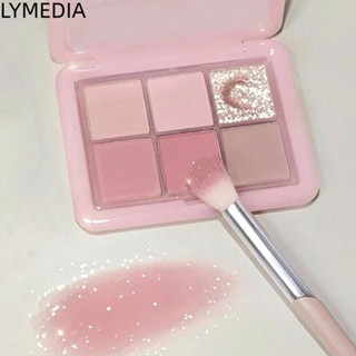  Bảng phấn mắt màu hồng LYMEDIA Khay phấn mắt 6 màu ngọc trai mờ lấp lánh Khay trang điểm mắt có sắc tố cao lâu dài Hàn Quốc 