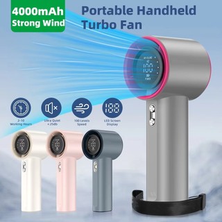 2 Chiếc Mới Quạt Mini Di Động Mạnh Quạt Gió 100 Gear Tốc Độ Cao Cầm Tay Sạc 4000mAh Mùa Hè Ngoài Trời Dụng Cụ Làm Mát 