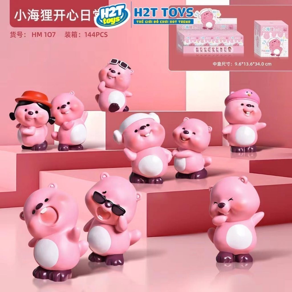 [TỔNG HỢP] Blind box mô hình Loopy ngẫu nhiên rái cá dễ thương - H2T TOYS